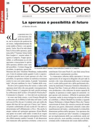L'Osservatore - 30 Agosto 2025