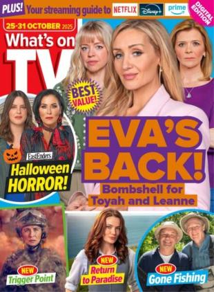 What's on TV - 25 October 2025