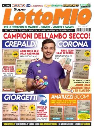 Lottomio del Giovedi - 28 Ottobre 2025