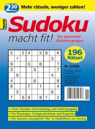 Sudoku macht fit - Nr 2 2026