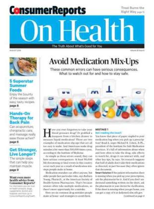 Consumer Reports on Health - August 2016