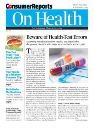 Consumer Reports on Health - July 2016