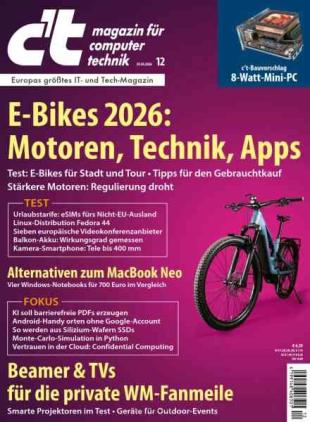 c't Magazin Fur Computertechnik - 29 Mai 2026