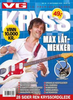 VG Kryssord - 21 September 2026