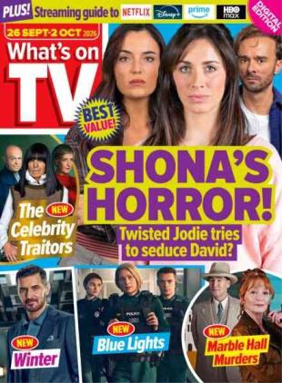 What's on TV - 26 September 2026